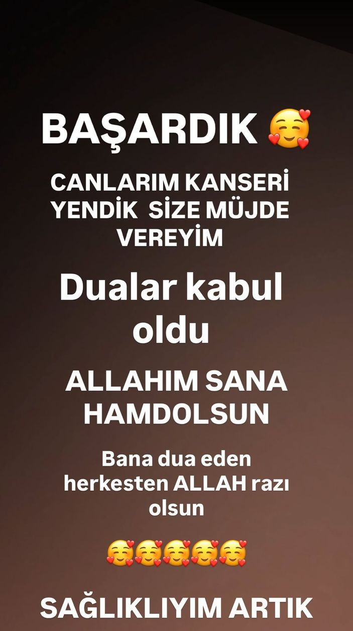 Cansever’den müjdeli haber: “Kanseri yendik, sağlıklıyım artık” - Resim : 1