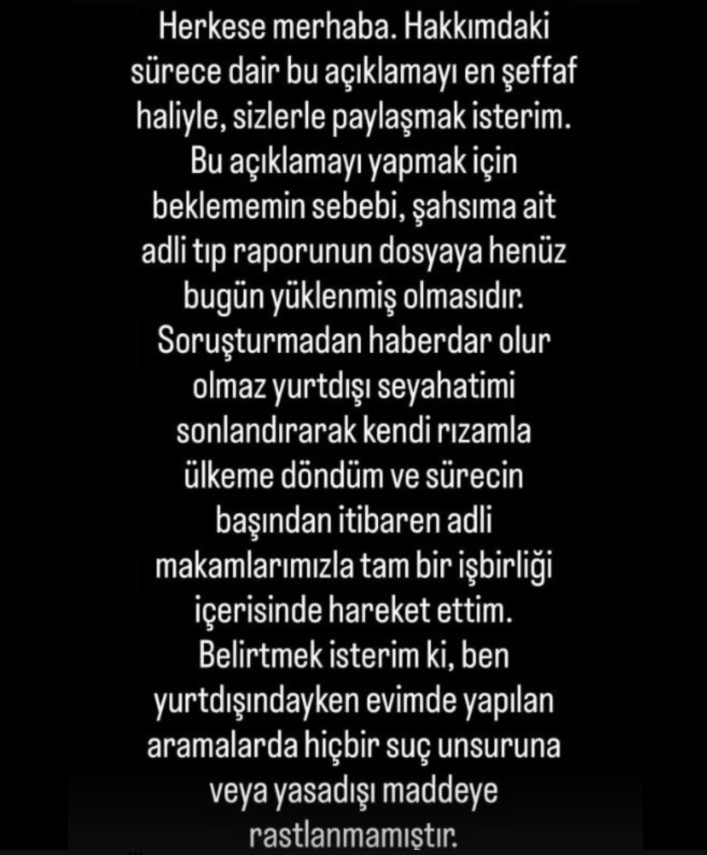 Uyuşturucu testi pozitif çıkan Afra Saraçoğlu'ndan açıklama - Resim : 1