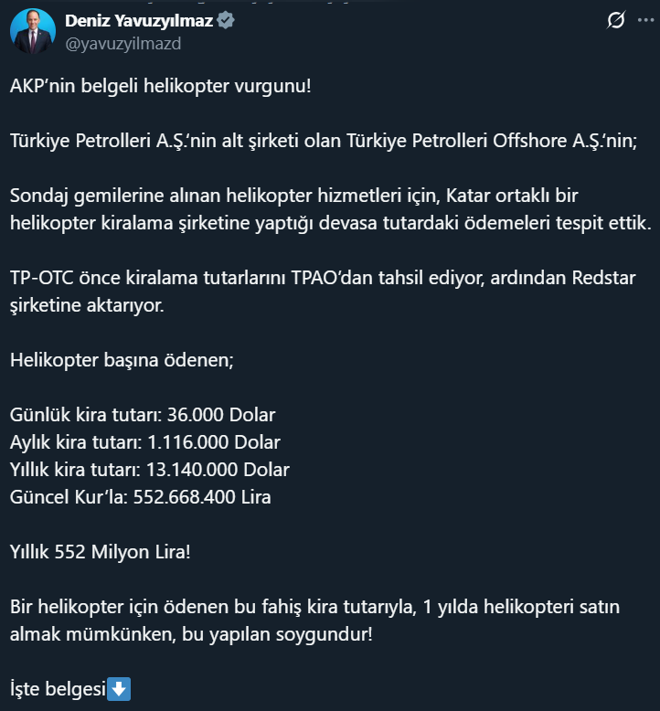 CHP'li isim paylaştı: Yıllık 552 milyona helikopter kiralandı - Resim : 2