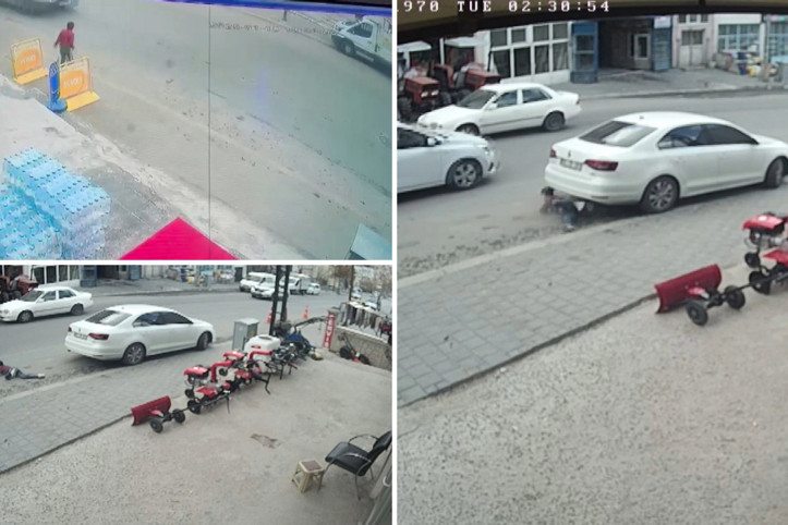 Aniden yola fırlayan çocuğa otomobil çaptı