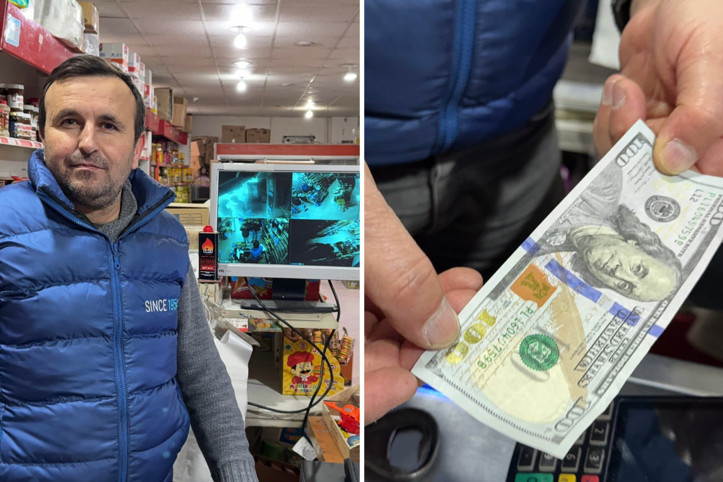 Sahte dolarla alışveriş yapıp para üstü aldı
