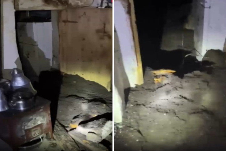 Toprak tavan çöktü, aile altında kaldı