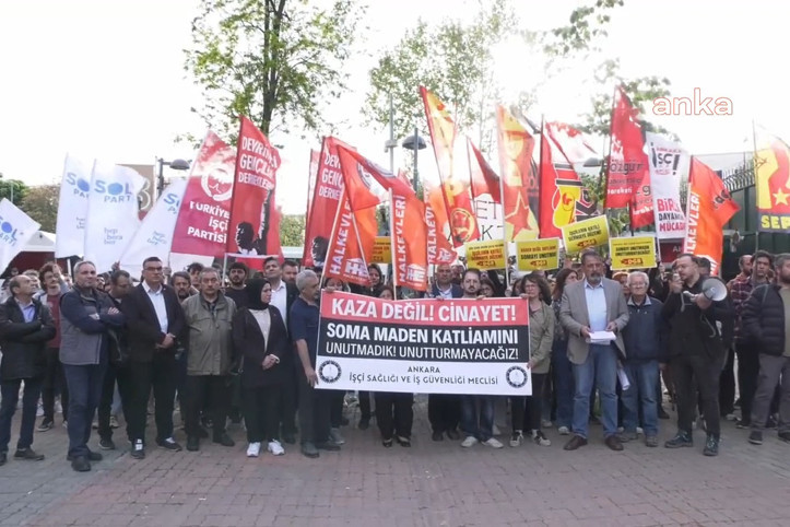 Soma maden faciasında hayatını kaybeden işçiler Ankara'da anıldı