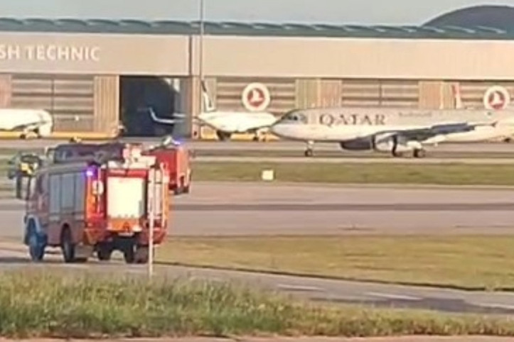 Tek motorla İstanbul'a indi