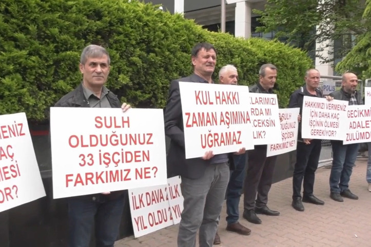 Erol Eğrek'in iş arkadaşları holdingin önünde: Bizi de mi döverek öldüreceksiniz?