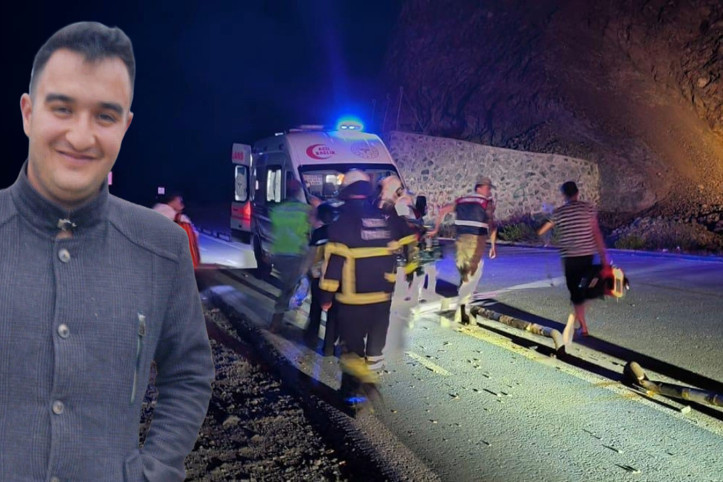 Virajı alamayan motosikletli uçurumdan düştü