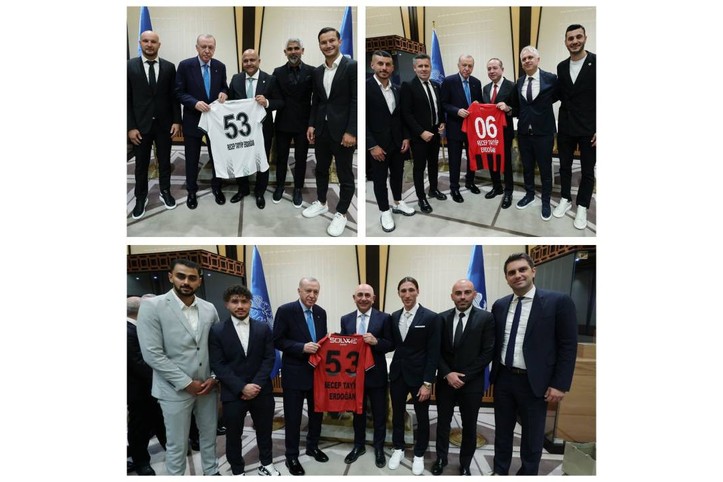 Cumhurbaşkanı Erdoğan, Süper Lig'in yenilerini kabul etti