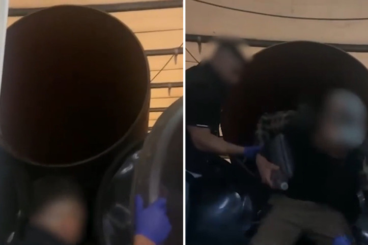 Sınırda borulara gizlenen 6 kişi yakalandı