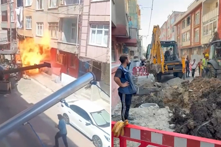 Doğal gaz borusu patladı: 2 yaralı