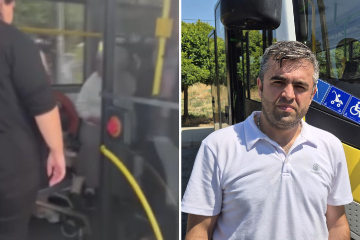 Otobüste panik anları: Şoförün hareketi büyük alkış topladı