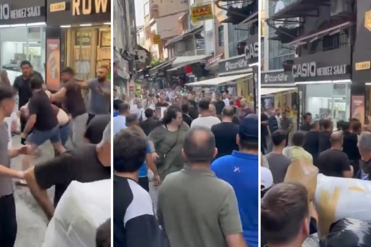 Fatih’te esnaf kavgası: Çekpas, tekme ve yumruklar havada uçuştu