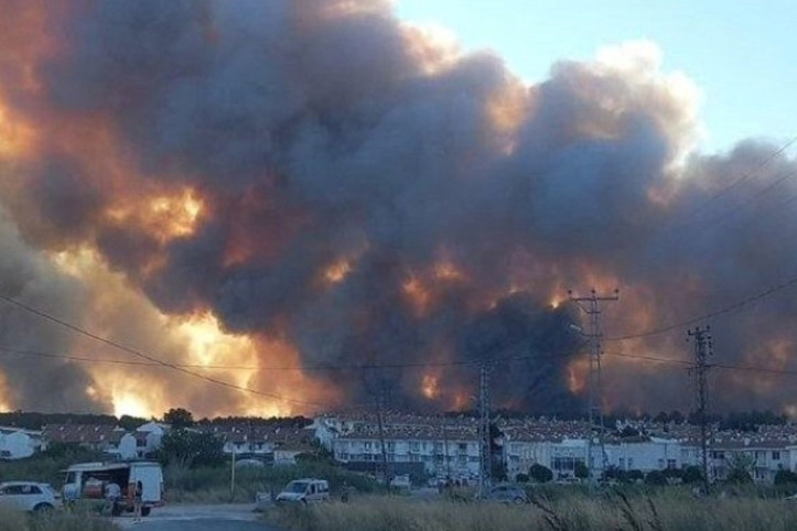 Edirne'deki orman yangını büyüyor