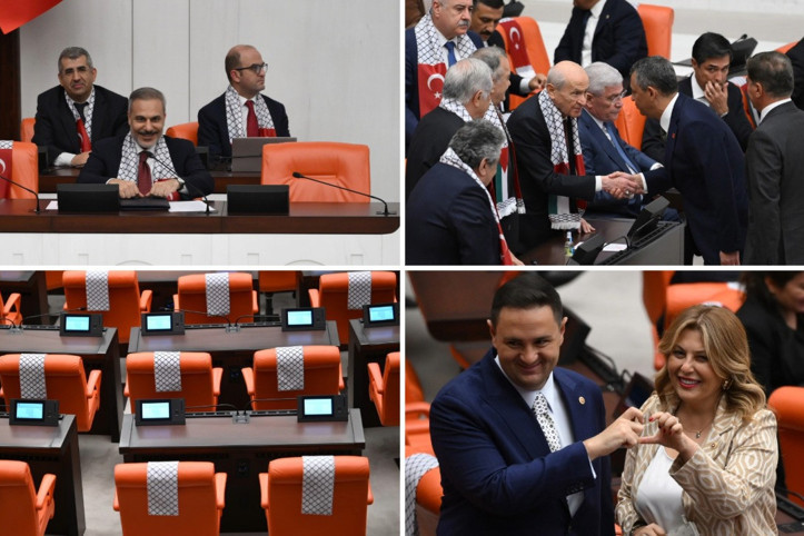 TBMM'deki Filistin özel oturumundan dikkat çeken kareler