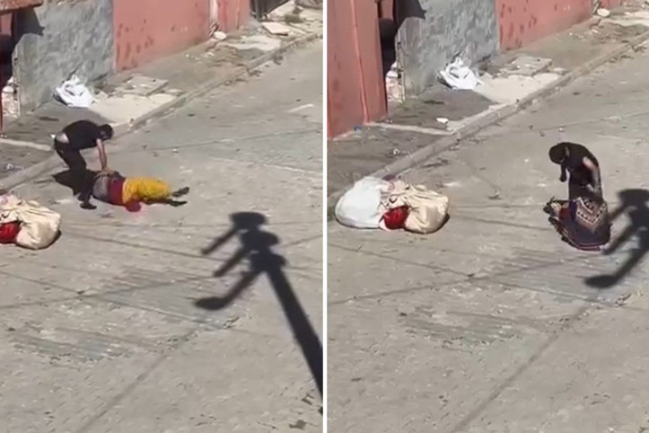 Sokak ortasında vahşet: Cani koca, eşini bayılıncaya kadar dövdü