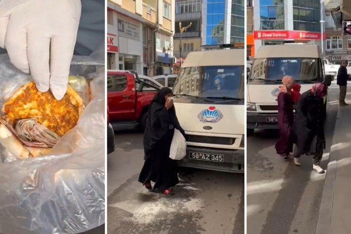 Topladığı paraları lahmacuna gizledi