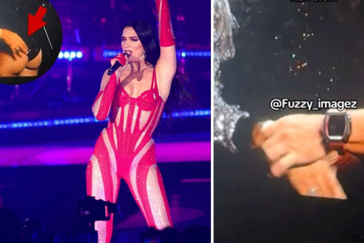 Hayranının eli yerinde durmadı, Dua Lipa'nın koruması müdahale etti