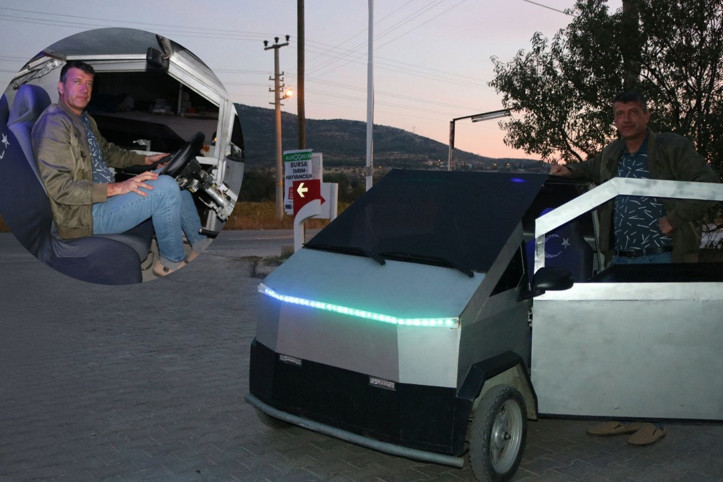 Denizli'de Elon Musk'ın milyonluk Cybertruck’ını 75 bin liraya yaptı