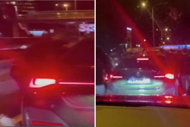 Bu magandaları durdurun: Kadın sürücüye çocuğunun yanında dehşeti yaşattı