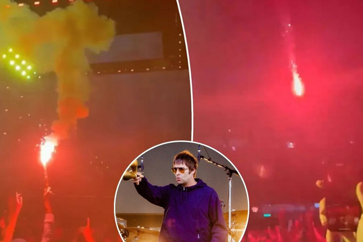 Konserde işaret fişeği paniği: Rock yıldızı ateş püskürdü