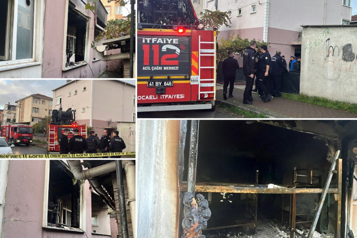 Parasını alamayan işçi pansiyonu ateşe verdi