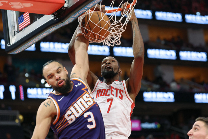 'Alperen'siz Houston'da Thompson şov yaptı: Kevin Durant NBA tarihine geçti