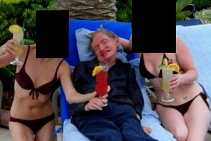 Stephen Hawking'in bikinili kızlarla fotoğrafı Epstein belgesinden çıktı