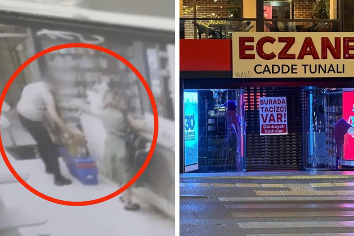 Tacizle suçlanan eczacı serbest kaldı kadınlar bu pankartı astı