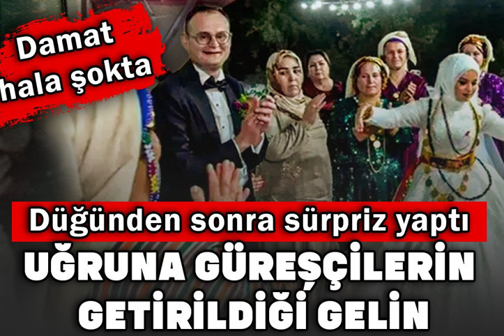 Uğruna güreşçilerin getirildiği gelin düğünden sonra sürpriz yaptı: Damat hala şokta