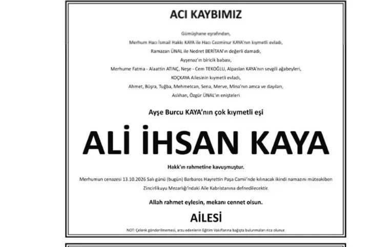Ünlü iş insanı Ali İhsan Kaya'nın ölümünde kahreden detay. Eşine duygu dolu mesaj atmıştı - Resim : 2