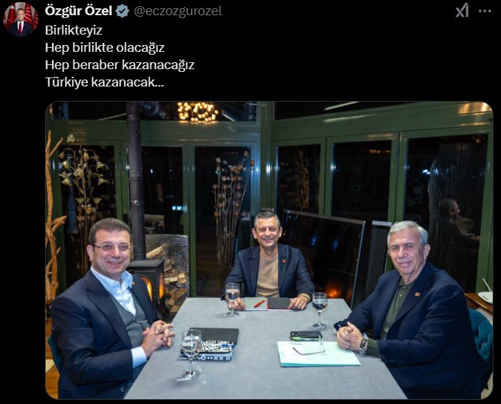 Ankara'da kritik zirve! Özgür Özel bu kareyi paylaştı: Türkiye kazanacak - Resim : 1