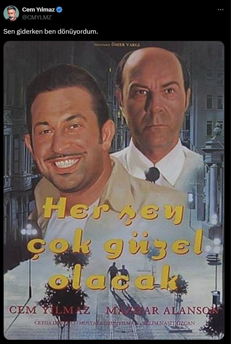 Cem Yılmaz sessizliğini bozdu: Sen giderken ben dönüyordum - Resim : 1