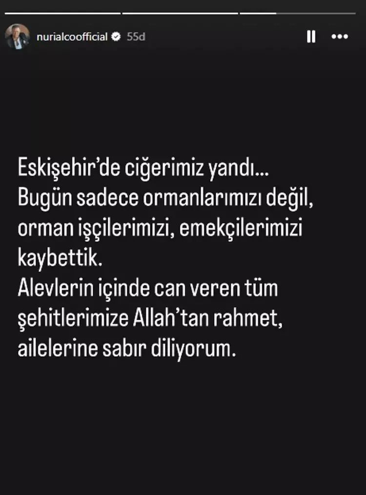 Eskişehir orman yangınında hayatını kaybedenler için ünlü isimlerden başsağlığı mesajları - Resim: 12