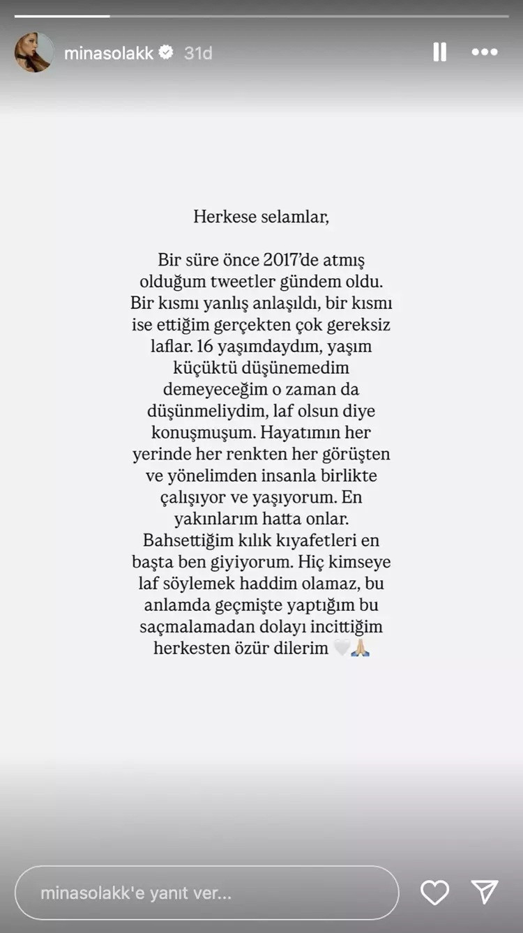 Manifest grubunun Mina’sı 8 yıl önce attığı tweetler için özür diledi - Resim : 1