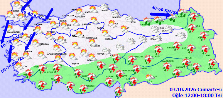 Hafta sonu planı yapanlar dikkat. Meteoroloji&rsquo;den sağanak ve fırtına alarmı - Resim : 3