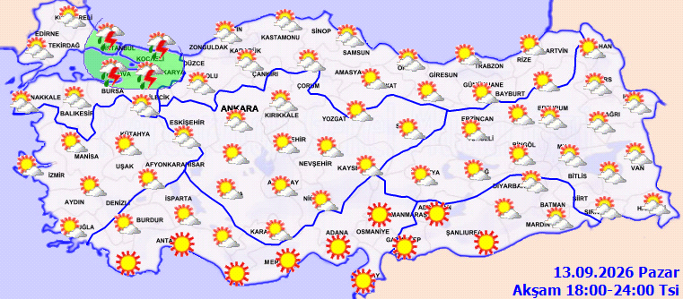 Sıcaklıklar yükseliyor, sağanak kapıda! Meteoroloji saat vererek uyardı - Resim : 3