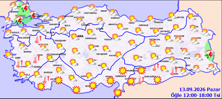 Sıcaklıklar yükseliyor, sağanak kapıda! Meteoroloji saat vererek uyardı - Resim : 2