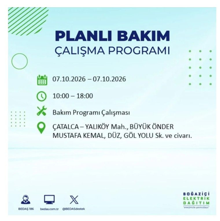 İstanbul’un 25 ilçesi bugün karanlığa gömülecek. İlçe ilçe saat saat duyuruldu - Resim: 26