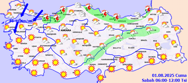 Meteoroloji'den birçok kente sağanak yağış uyarısı - Resim : 1