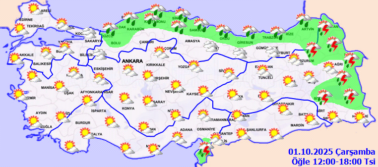 Meteoroloji'den yağış uyarısı - Resim : 1