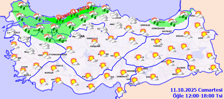 Meteoroloji'den 6 il için sarı kodlu uyarı - Resim : 1