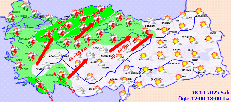 Meteoroloji'den sağanak ve rüzgar uyarısı - Resim : 2