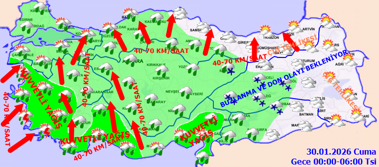 Meteoroloji onlarca şehri uyardı: Sağanak yağış, kuvvetli rüzgar... - Resim : 1