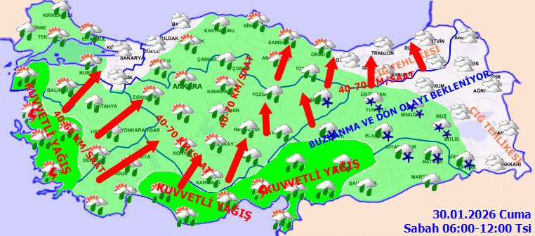 Meteoroloji onlarca şehri uyardı: Sağanak yağış, kuvvetli rüzgar... - Resim : 2
