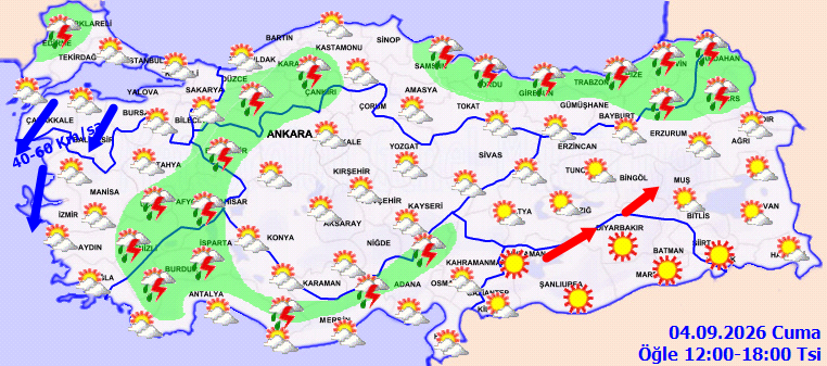 Meteoroloji'den sağanak ve rüzgar uyarısı - Resim : 1