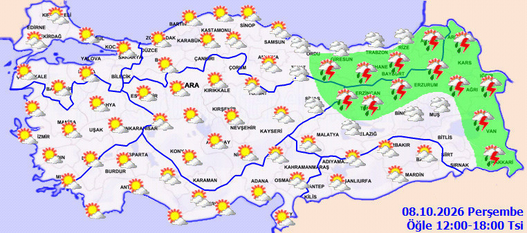 Meteoroloji Genel Müdürlüğü bu illeri uyardı! Sis, pus, sağanak geliyor (9 Ekim 2026) - Resim : 1