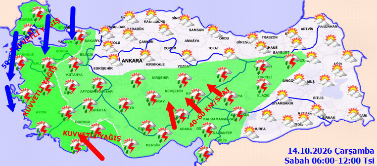 Batıdan başlayacak İstanbul'u da vuracak! Meteoroloji saat saat açıkladı - Resim : 5