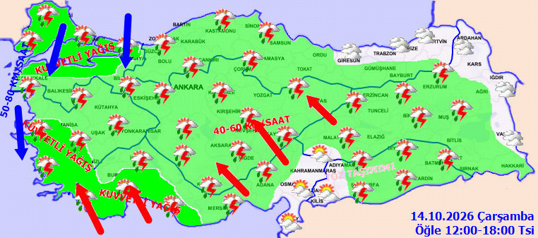 Batıdan başlayacak İstanbul'u da vuracak! Meteoroloji saat saat açıkladı - Resim : 6