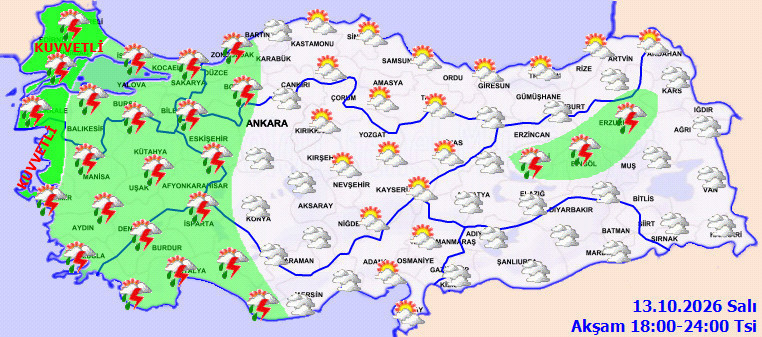 Batıdan başlayacak İstanbul'u da vuracak! Meteoroloji saat saat açıkladı - Resim : 1