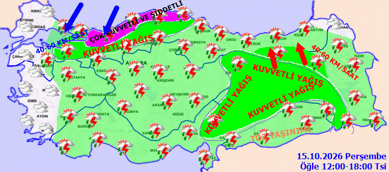 Sağanak yağışa karşı bugün İstanbul dahil 42 ilde sarı 6 ilde turuncu alarm - Resim : 6