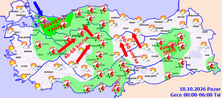 İstanbul dahil 36 ilde yağış alarmı. Çok kuvvetli ve şiddetli olacak - Resim : 4